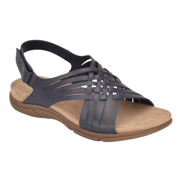 Easy Spirit Women's Mar Woven Leather Slingback Sandals Navy Blue Size 10 M - Picture 1 of 4